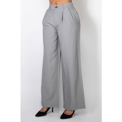 High-rise Stripe Wide Leg Pants