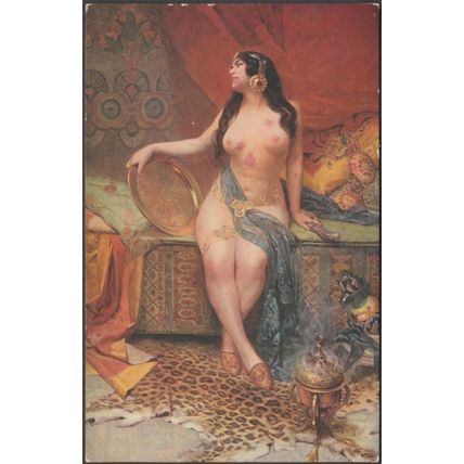 Oscar Pereira da Silva - Odalisca - Salomé, c.1920 - Lapina Salon de Paris CPA