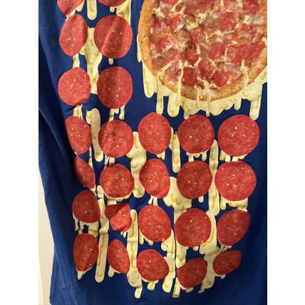IsaacMorris Boys Short Sleeve T-Shirt Pizza Theme Size M Blue
