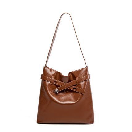 Women Genuine Leather Purses Handbags Brown