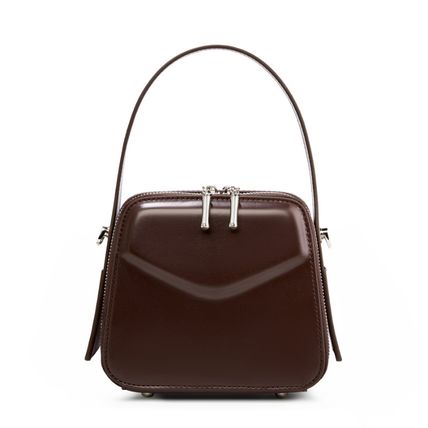Genuine Leather Women Shoulder Bag Brown