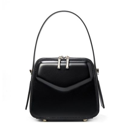 Genuine Leather Women Shoulder Bag Black