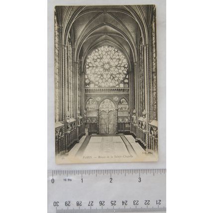 vintage postcard Paris, Rosace de la Sainte Chapelle