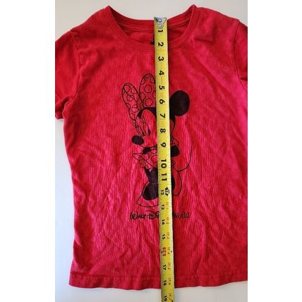 Minnie Mouse Walt Disney World Red Polka Dot T-Shirt Girl’s Size Medium