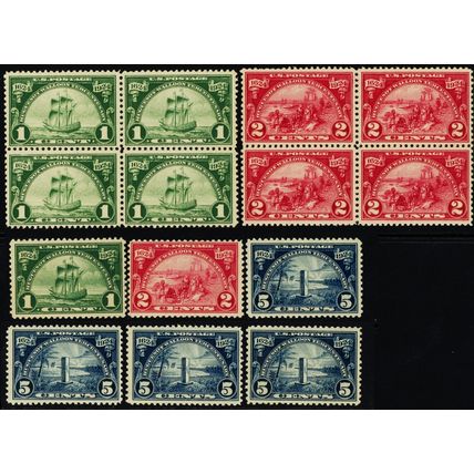 614-16, Mint NH Blocks And Singles SCV $156 - Stuart Katz
