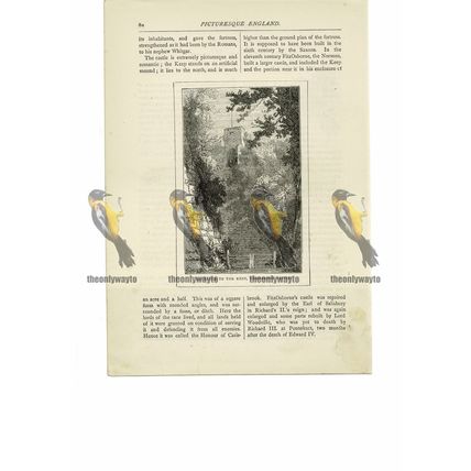 Carisbrook Castle, Keep Entrance, IOW, England, Book Illustration (Print), 1891