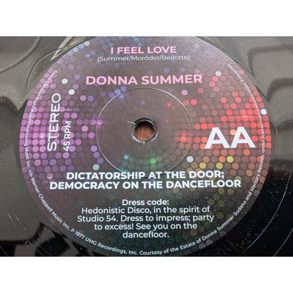 Duke of Richmond Party BEE GEES rare 7" single vinyl record DONNA SUMMER disco