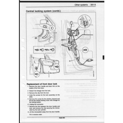 Saab 900 Electrical System Workshop Manual 1994 199321103 PDF