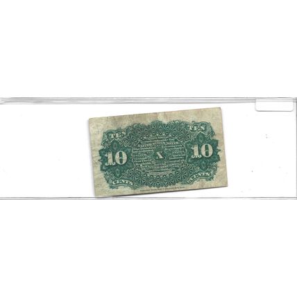 1863 Red US Fractional 10 cent Bill UNC