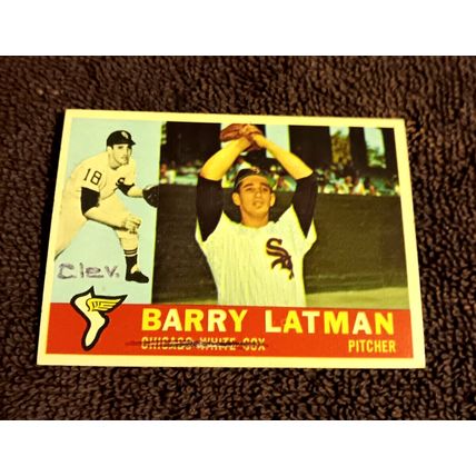 1960 Topps # 41 RC Barry Latman Chicago White Sox Pitcher 3.5 VG+ Condition