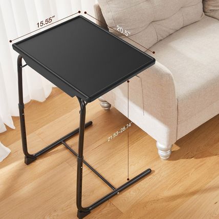Adjustable TV Tray Table - TV Dinner Tray on Bed & Sofa, Comfortable Folding Tab