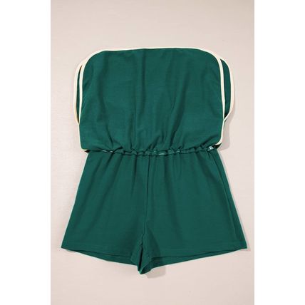Evergreen Colorblock Edge Drop Shoulder T Shirt and Skort 2Pcs Set