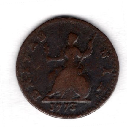 Great Britain. George III. Farthing 1773. dy15706