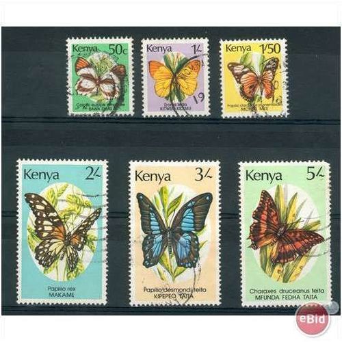 Kenya stamps - 1988 - SG437/440/440a/441/443/446 - Butterfly collection 2