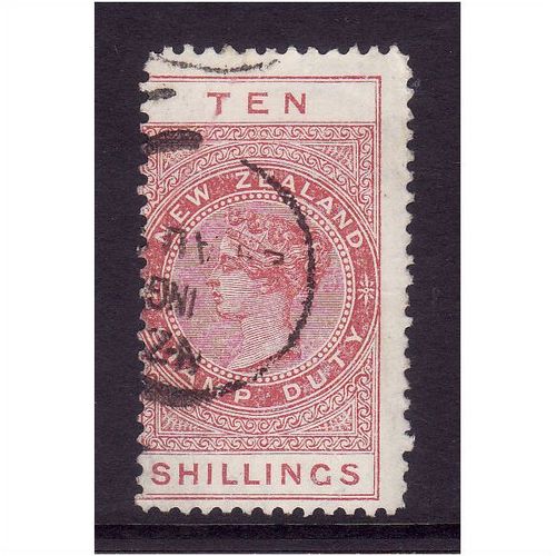 NEW ZEALAND 1895 SG66 10s Brown Fine used