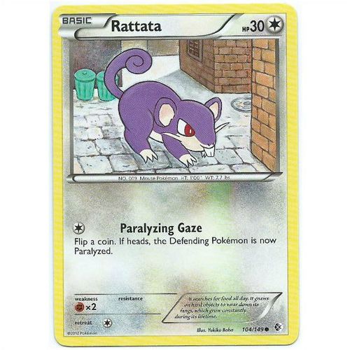 Pokemon Black & White Boundaries Crossed - #104/149 - Rattata