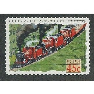 AUS 1993 45c (S/A) 'TRAINS- TASMANIAN CENTENARY SPECIAL' FINE USED (EBID35-764)