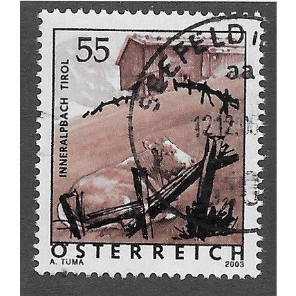 AUT 2005 55c on 13c ' TOURISM' FINE USED (EBID73-216)