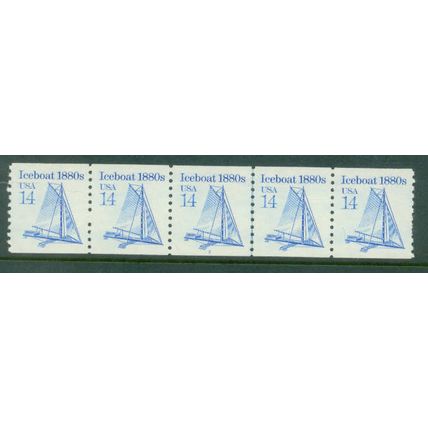 2134 14c Iceboat Fine MNH Dry Gum PNC 3/5 V0334