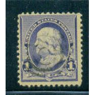 Used 219 1c Benjamin Franklin Just Clears M01887
