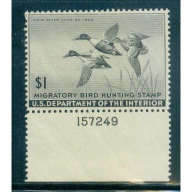 RW12 $1 Shoveller Ducks in Flight Just Clears MMH P#S C1102