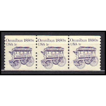 1897 1c Omnibus Fine MNH Dry Gum PNC 1/3 CA0717