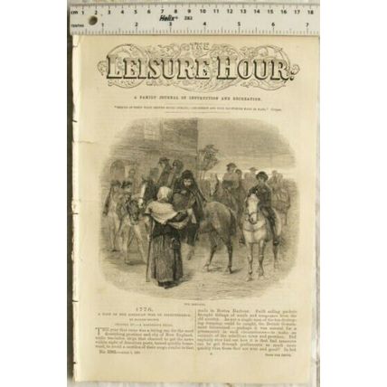 1876 Leisure Hour No 1266 USA Independence, Edinburgh, Phoenicia, lottery ticket