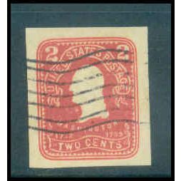Used U395 2c George Washington Fine Cut Square WA3072