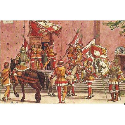 Art VALDIMONTONE Contrade di Siena Postcard (Istituto Italiano)