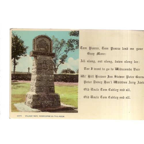 WIDECOMBE IN THE MOOR , DARTMOOR, DEVON vintage postcard unposted =