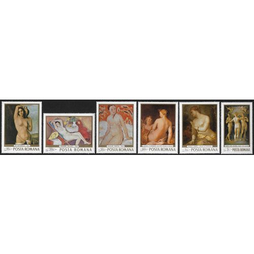 Romania Mi 2755/60 (**): Nude Paintings in the National Gallery, Bucharest