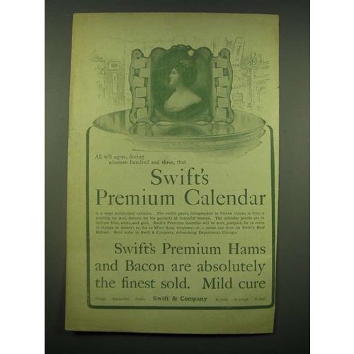 1902 Swift & Company Ad - All will agree, during nineteen hundred and three