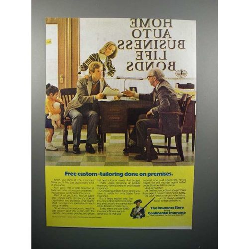 1977 Continental Insurance Ad - Free Custom-Tailoring