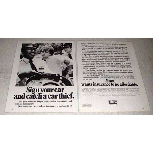 1979 Aetna Insurance Ad - Sign Your Car Catch a Thief