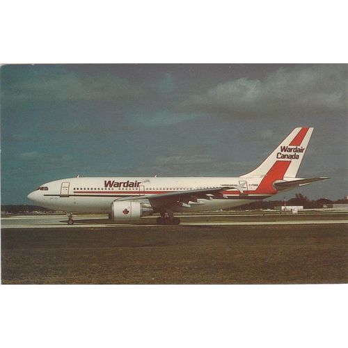 Wardair Canada Airbus A310 304 Aircraft Postcard (A21147)