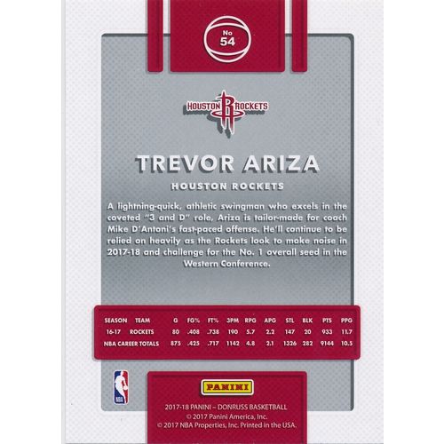 2017-18 Donruss 54 Trevor Ariza Houston Rockets