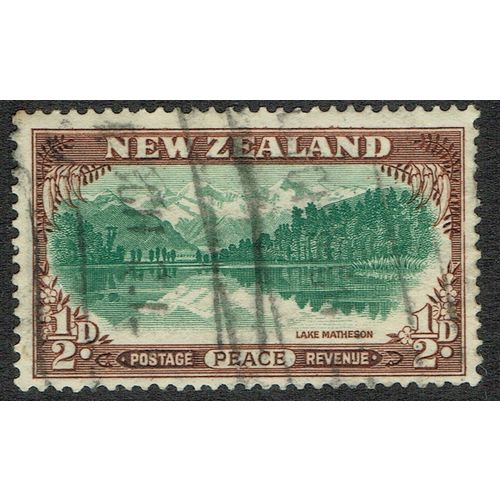 New Zealand 1946 Peace Issue ½d Green and Brown SG667 GU