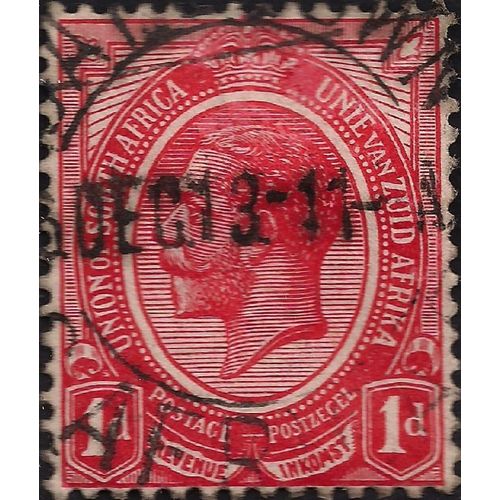 UNION OF SOUTH AFRICA, George V, red 1913, 1d