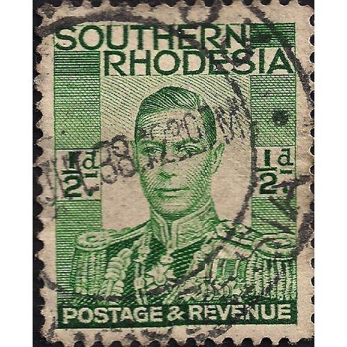 SOUTHERN RHODESIA, George VI, green 1938, ½d