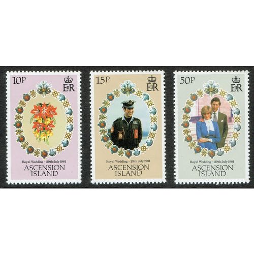 Ascension 1981 Royal Wedding set 3v SG302-304 UM