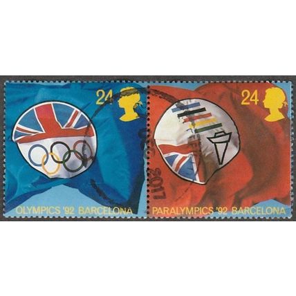 1992 Europa. International Events. 24p. Olympics, Barcelona. Fine Used Pair