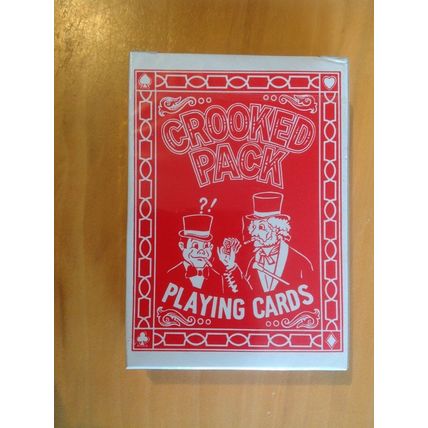 Novelty Crooked Playing cards deck Red BNIP
