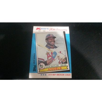 1982 Topps K-Mart 20th Anniversary Card # 35 Don Baylor Excellent (5) Ca Angels
