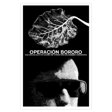 Decoration Poster.Room decor.Wall Design for Czech film.Operacion BORORO.B&W art