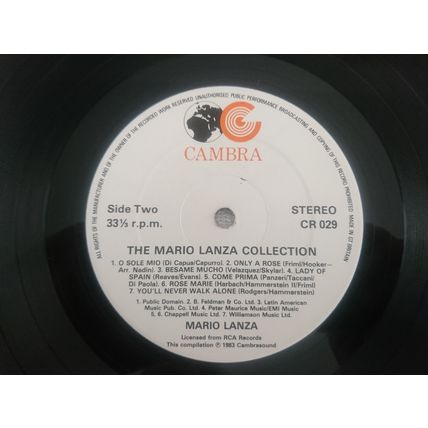 MARIO LANZA – THE MARIO LANZA COLLECTION - 12" DOUBLE ALBUM