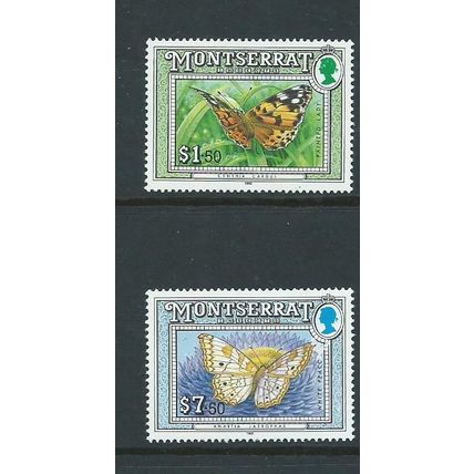 montserrat stamps sg901 sg 903 mnh sg 901 sg 903 butterflies slight scuffs