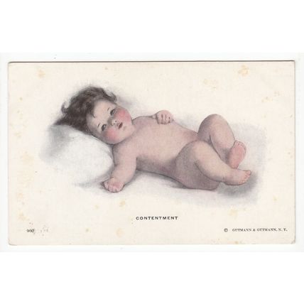 Contentment Baby Art Postcard Gutmann 900
