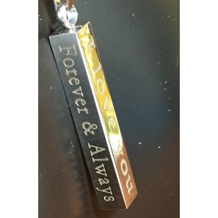 Necklace Pillar Pendant I Love You Forever & Always #101 USA Seller