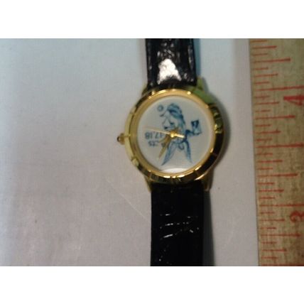 Angel In Blue On Face Of Wrist Watch.