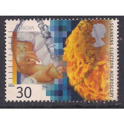 GB 1994 QE2 30p Medical Discoveries used SG 1840 ( M34 )